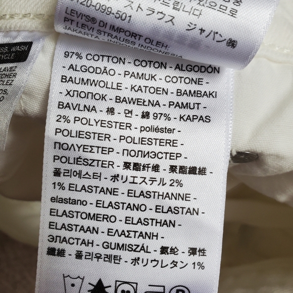 Levi’s 501 High Rise White Denim Shorts size 25 - Picture 6 of 6